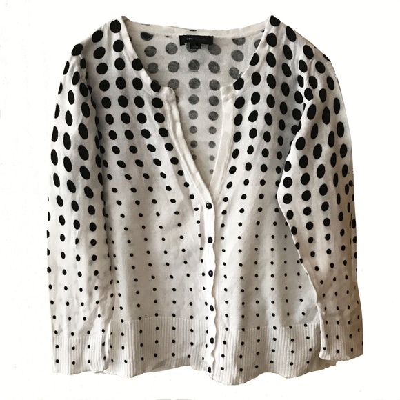 NWOT AB Studio 100% Cotton Knit Polka Dot Sweater Size L - Picture 1 of 5